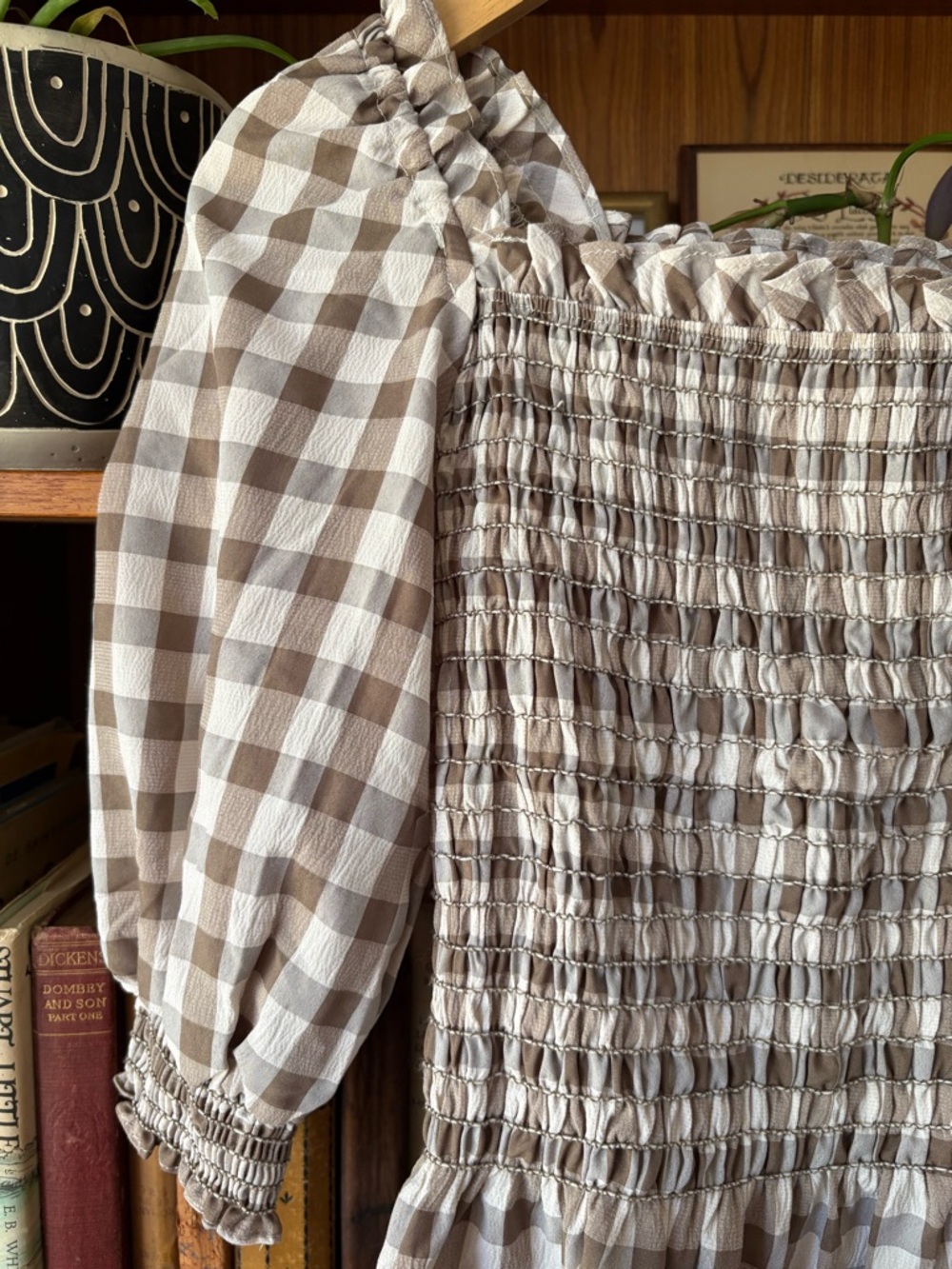 👉3/$25  Max Studio Gingham Cottage Core Top XS